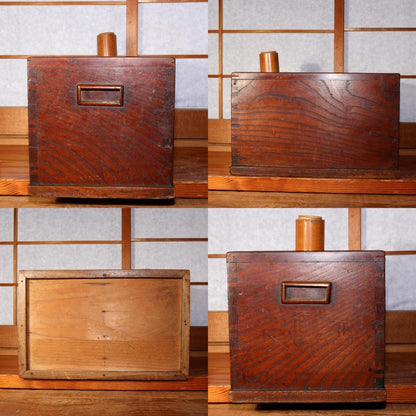 Japanese Antique wooden Tabacco bon Tonyabon Hibachi drawer British Navy WO281