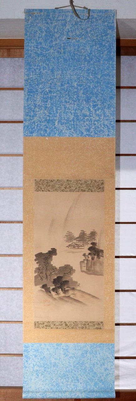 Japanese Antique Kakejiku hanging scroll Buddhist art Emakimono ASO315 -1