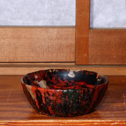 Japanese Antique Aizu Nuri Lacquer art Tea Bowl Traditional Craft AIZ19