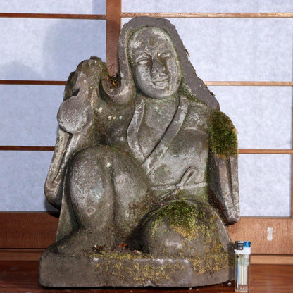 Japanese Antique Stone Buddha Dosojin Garden Ornament Seki butsu SDB110