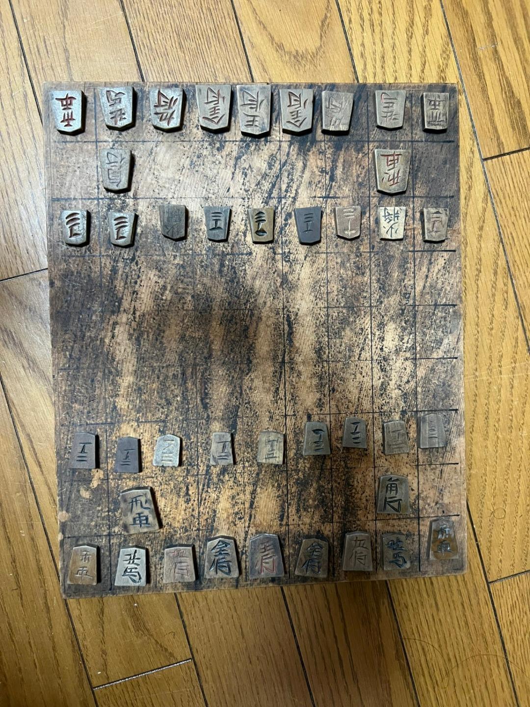 Japanese Antique wooden shogi piece Shogi game boards Go game WO308