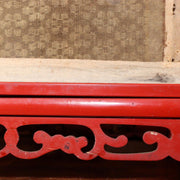 Japanese Antique Red Lacquered wooden hanging lantern Andon Lamp VG260