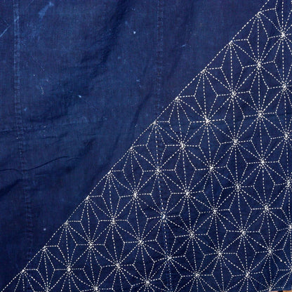 Japanese Antique Sashiko Fabric Aizome Furoshiki embroidery Boro Kire BRKW118