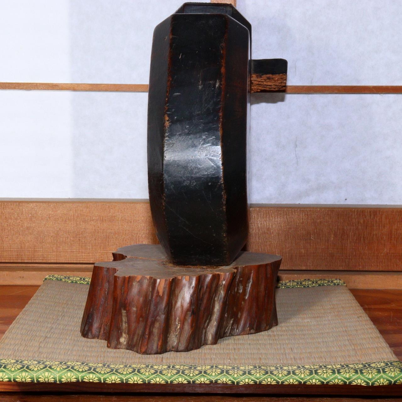 Japanese Antique wooden zelkova Jizai kagi Irori Mingei ornament WO320