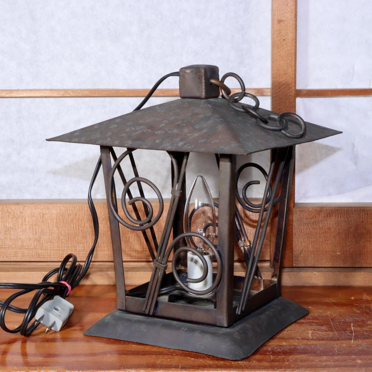 Japanese Brass lantern electric light temple Hanging lantern Buddhism BOS795