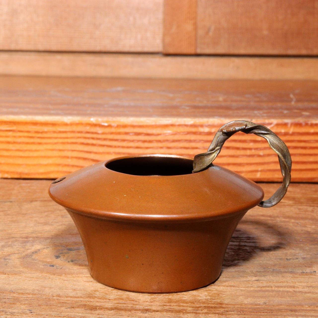 Calligraphy Water Dropper with Ladybug on Leaf Handle Japanese Vintage BOS810