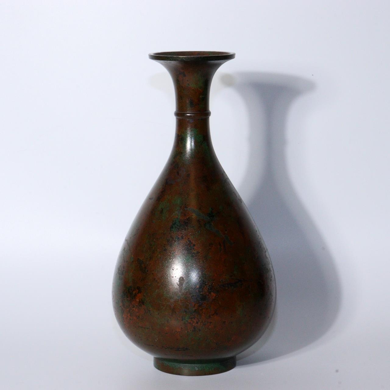 Vintage Bronze Vase Lustrous Hand Touched Finish Over 30 Years of Aging Japanese