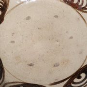 Japanese Antique Ko Seto ware Umanome Zara Horse eye plate Porcelain Edo PCP226