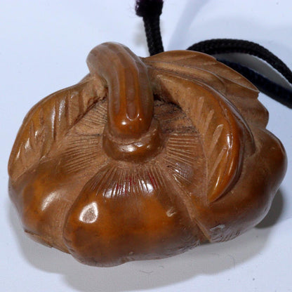 Japanese Antique Wooden Makie Inro Rabbit design Netsuke Ojime w / box INR102