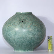 Japanese Bronze flower Vase Jar Houun w / box BV556