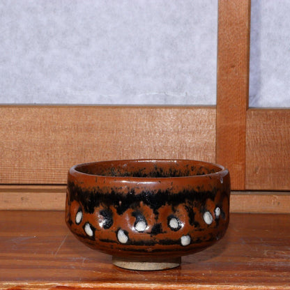 Japanese Antique Seto Mino ware Tea Bowl w / box PCP194