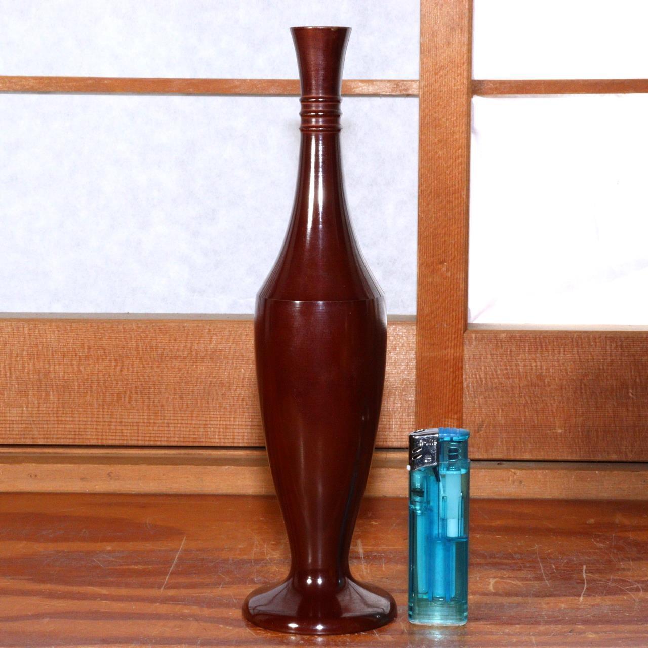 Japanese Copper Single Flower Vase Takaoka doki w / box BV507