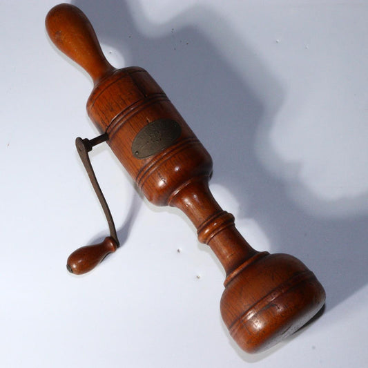 Japanese Vintage Wooden Hand Crank Vibrator Massager Manual Showa stylish VG346