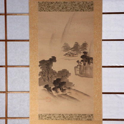 Japanese Antique Kakejiku hanging scroll Buddhist art Emakimono ASO315 -1