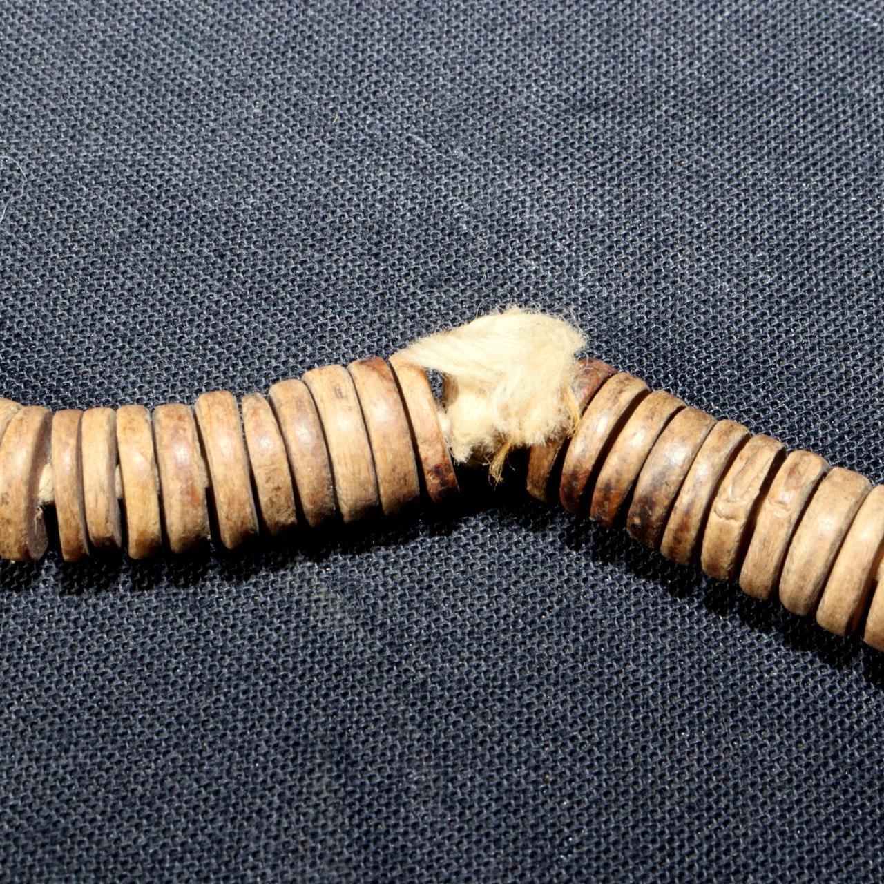 Japanese Antique wooden Long Juzu Buddhist prayer beads Bushi Temple BT204