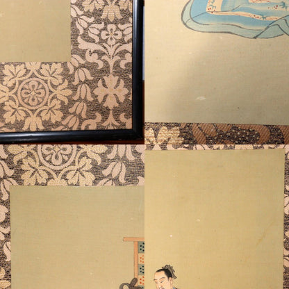 Handwritten Antique Japanese Byobu Folding Screen picture Urashima Taro VG340