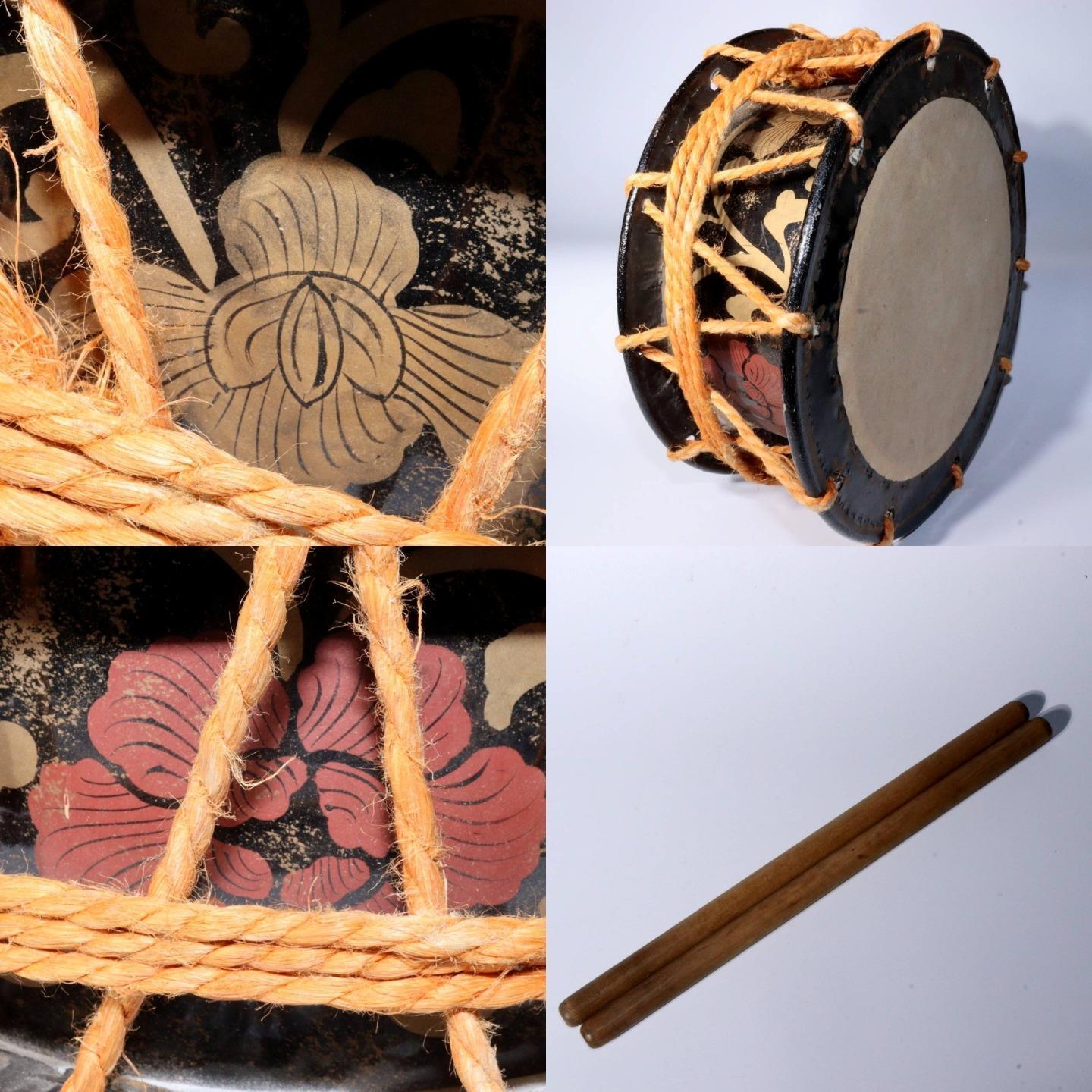 Japanese wooden Wadaiko drum Shime Daiko Taiko Matsuri Noh kyogen minyo WD30