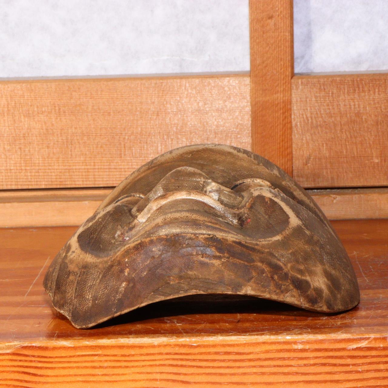 Japanese Antique wooden Noh mask Kyogen Edo Period MSK454