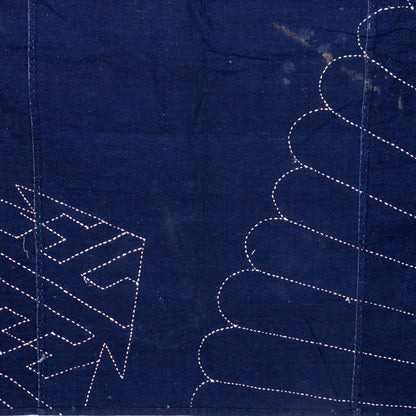 Japanese Antique Sashiko Fabric Aizome Furoshiki embroidery Boro Kire BRKW119-2