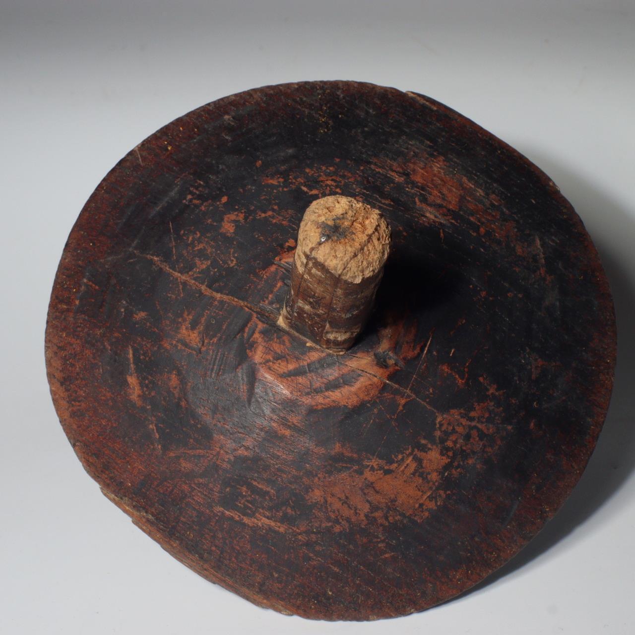 Japanese Antique wooden Medicine Grinder Yagen druggist's mortar Phytotherapy