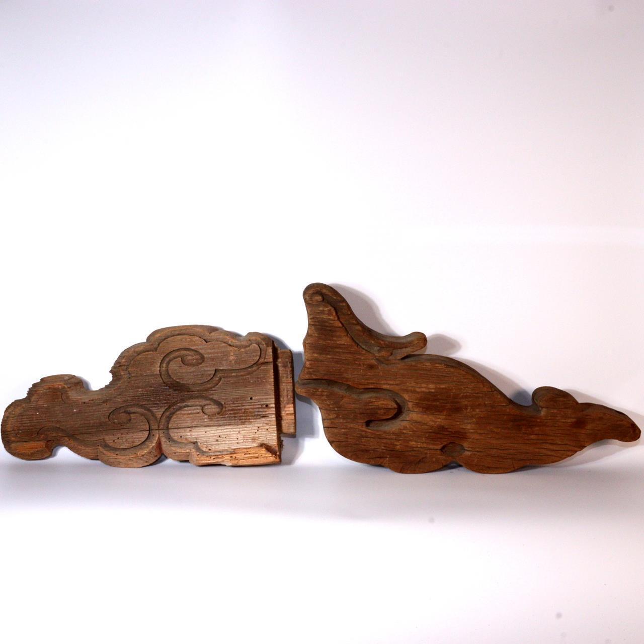 Antique Wooden Temple Bracket (Kibana) - Traditio Shinto Temple decoration WO357