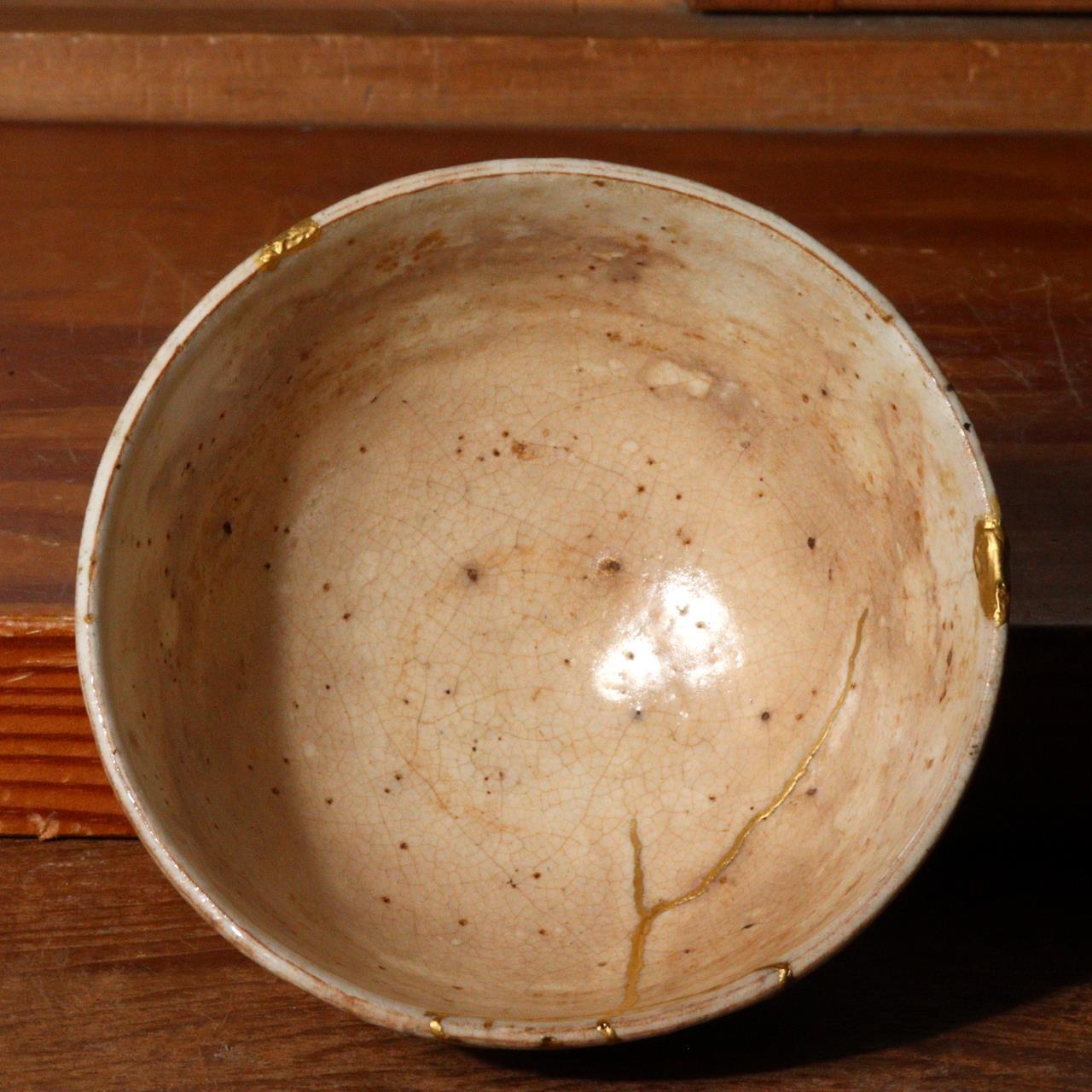 Japanese Kintugi Kohiki pottery Tea Bowl Fumi Kitamura Korea Josen Buncheong