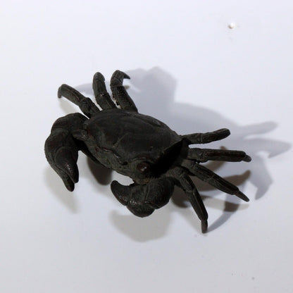 Japanese Antique Bronze Elaborate Crab Bonsai Bonkei Ornament okimono Suiseki