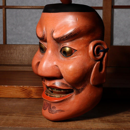 Japanese wooden Tenjin Noh mask chujo ayakashi beshimi signed MSK464