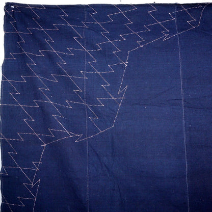 Japanese Antique Sashiko Fabric Aizome Furoshiki embroidery Boro Kire BRKW119-2