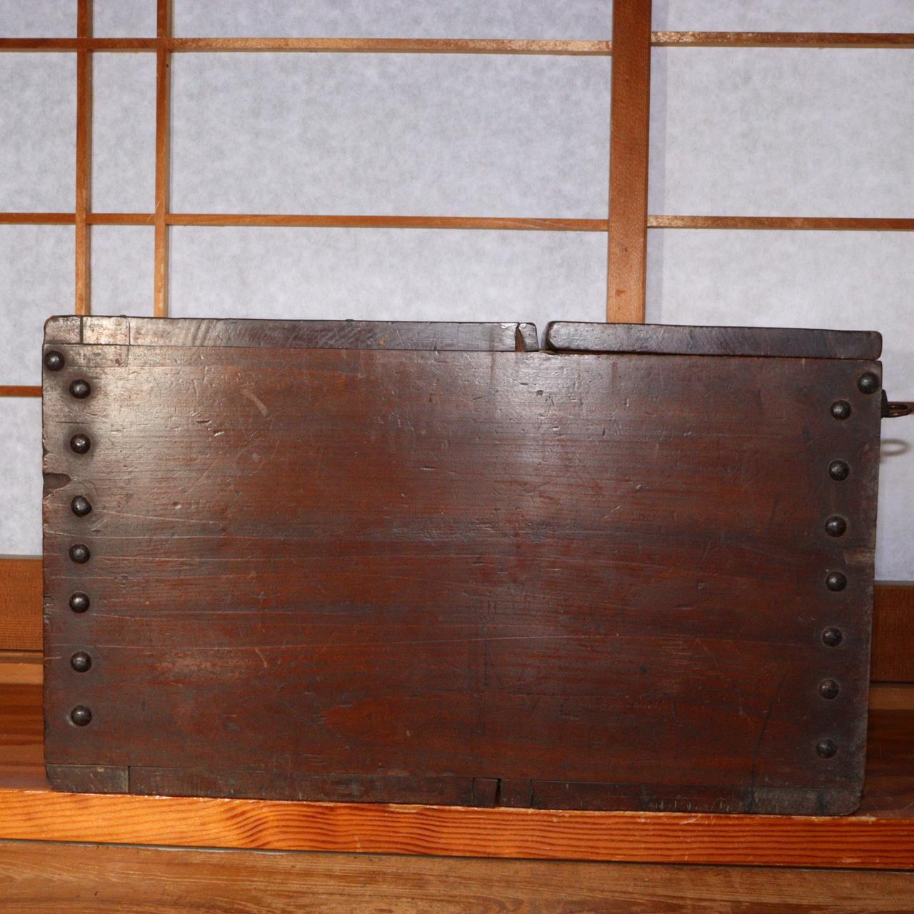 Japanese Antique wooden Money Box Zenibako Senryobako Tansu Chest drawer WBX221