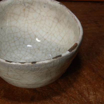 Japanese white glaze 3 Cups Kiyoshi Hara Living National Treasure Kohiki Ceramic