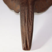Japanese Iron Noh mask Okina signed MSK272