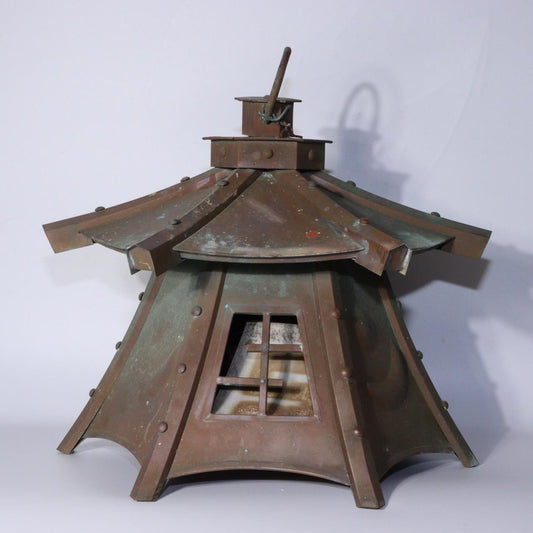 Japanese Antique Bronze Hanging lantern temple Buddhism BOS826