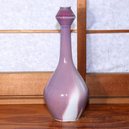 Japanese Glaze Flower vase Matsuyama Gaei porcelain vase signed w / box PV224