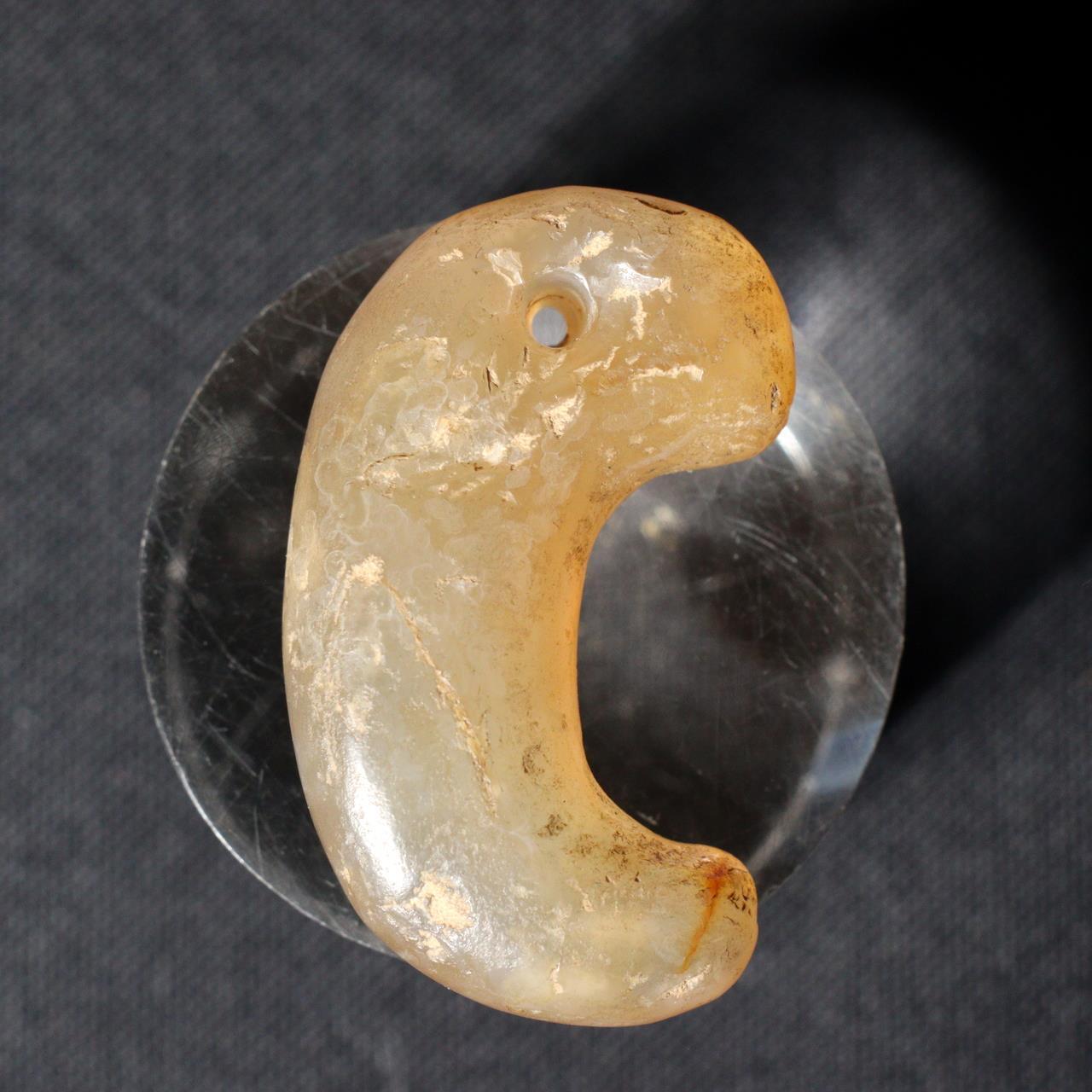 Japanese Treasure Antique Genuine Agate Magatama Kofun period Ancient MGTM42