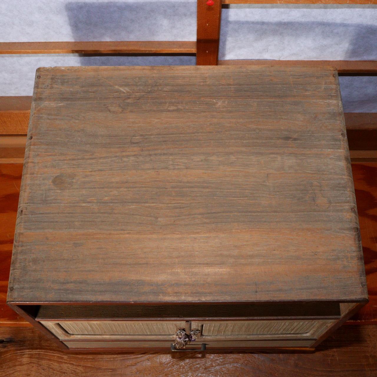 Japanese style wooden box Shelf Tea ceremony Drawer Display Showa Period WO315