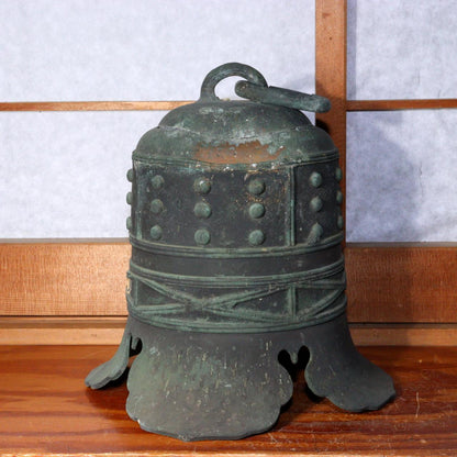 Japanese Antique Bronze Pair Hanging bell Temple Buddhist BOS816