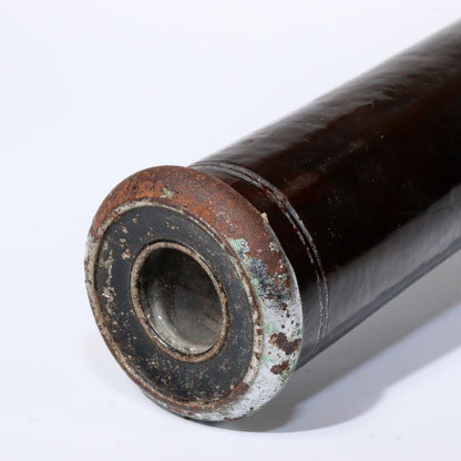 Japanese Antique Black lacquer Telescope Ikkanbari Spyglass Samurai Meiji VG358