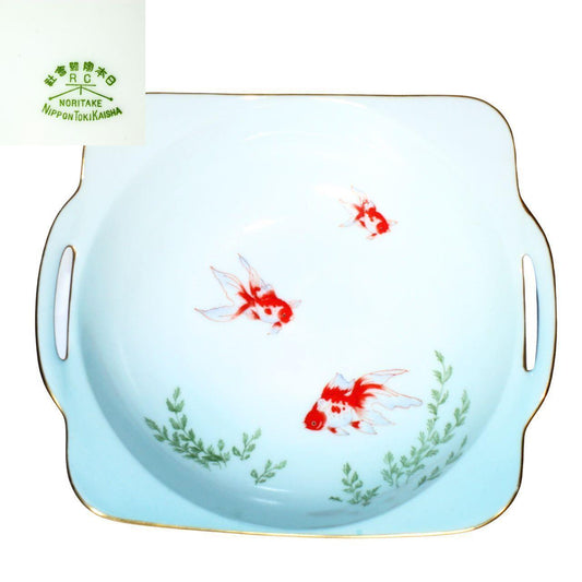 Old Noritake RC Bowl Hand-Painted Goldfish Design Nippon Toki Kaisha Mark PCP211