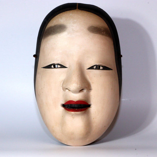 Japanese wood powder clay Ko-omote Noh mask Okame koomote kyogen MSK276 -2