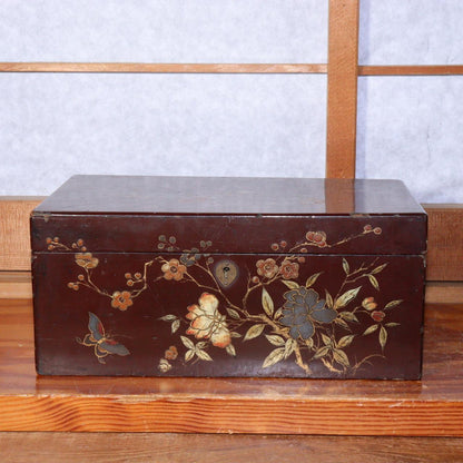 Japanese wooden Makie box suzuri Inkstone Tray Obon set WBX235