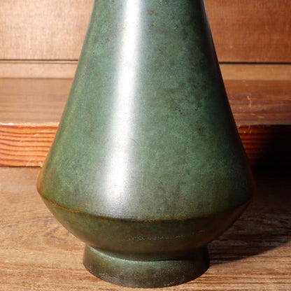 Japanese Bronze flower vase Ichinose Soushin signed w / box BV503