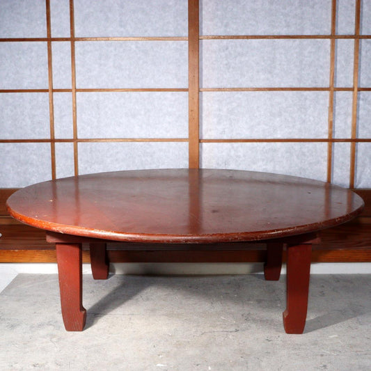 Japanese wooden Foldable Chabudai Low Dining Round Table Chabudai WO366