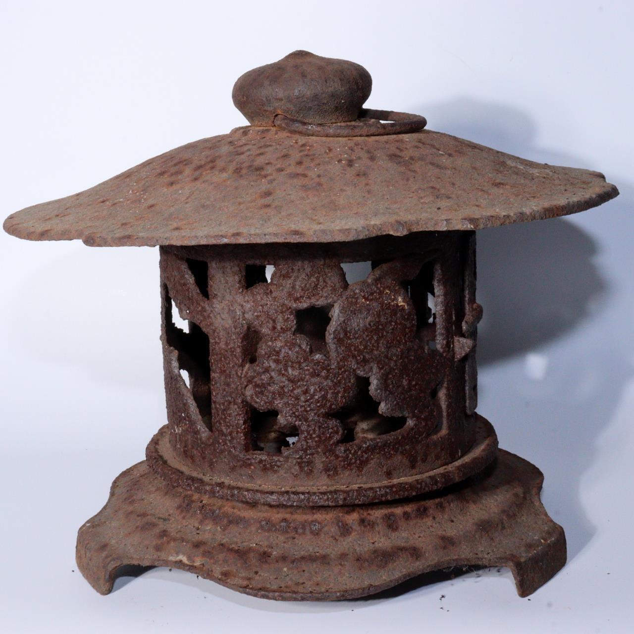 Japanese Iron Hanging lantern watermark temple Buddhism BOS856