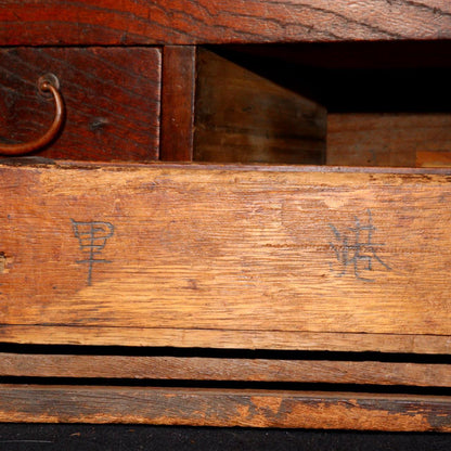 Japanese Antique wooden Tabacco bon Tonyabon Hibachi drawer British Navy WO281