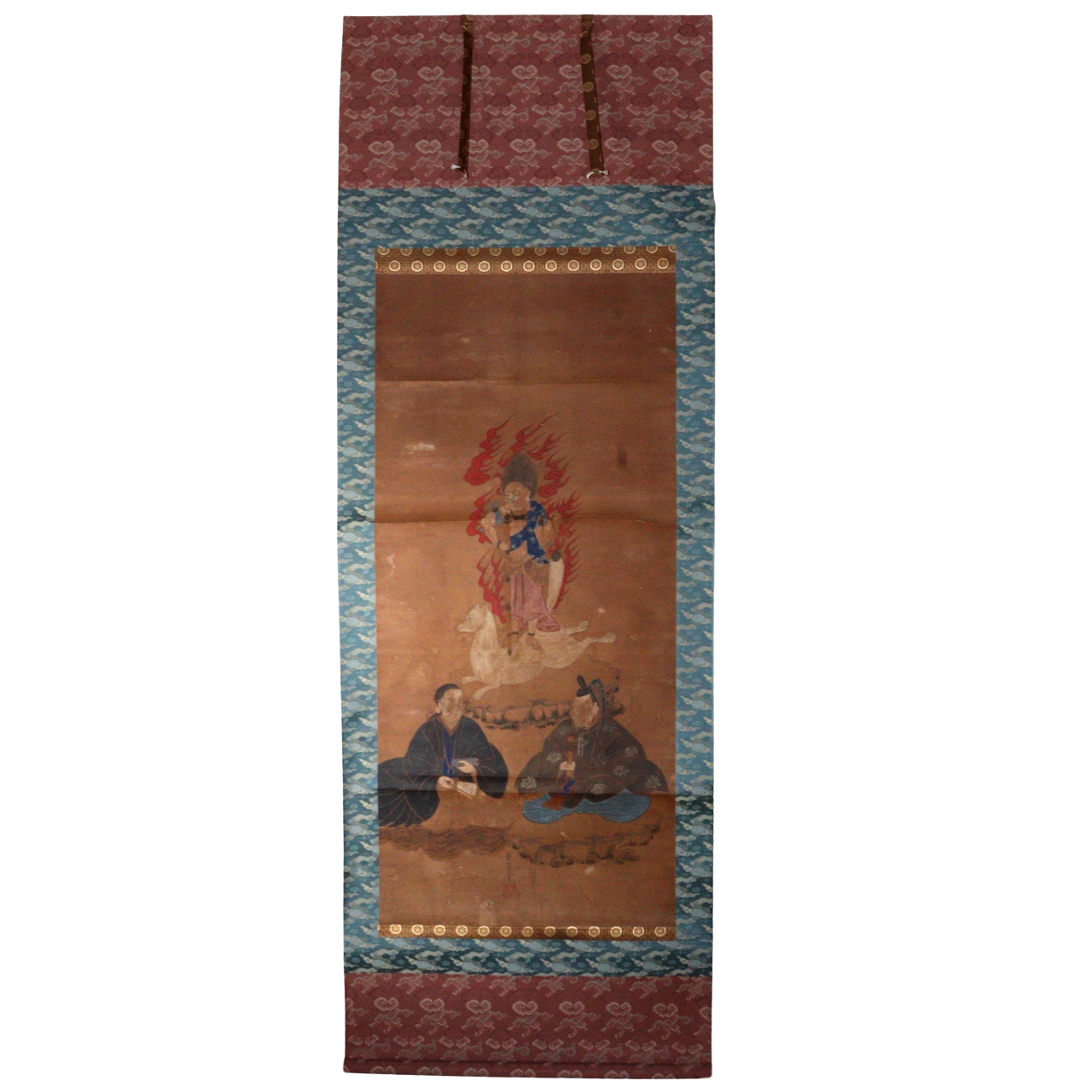 Edo Period Akiba Gongen hanging Scroll Kakejiku Buddhist Samurai Japanese ASO372