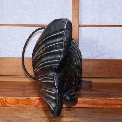 Japanese wooden Jizai kagi carp Carved Irori Fireplace JZI103