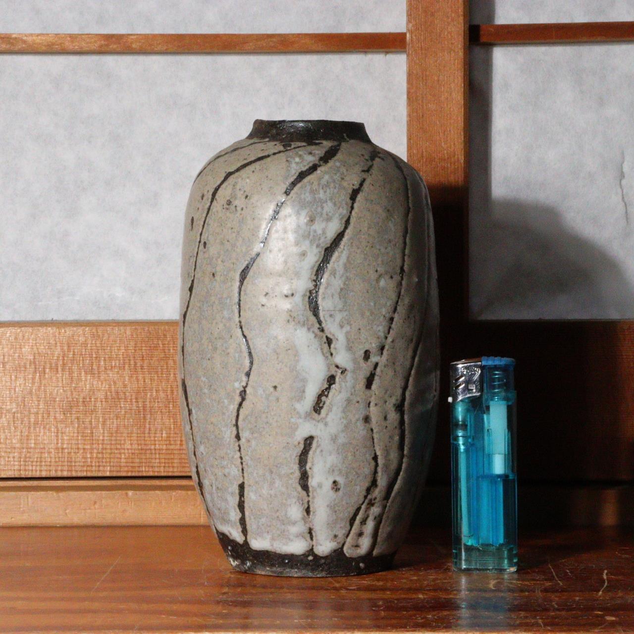 Japanese Pottery Ceramic Vase Contemporary art signed Tamba ware PV219