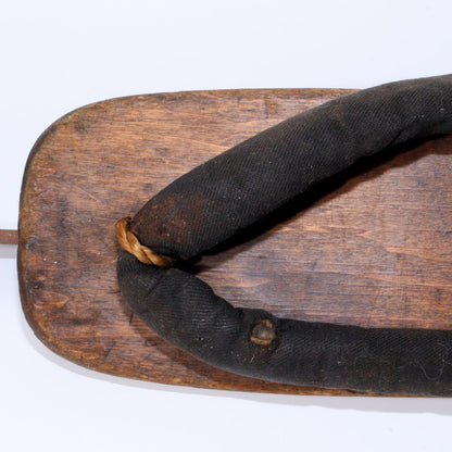 Antique Ice skating shoes wooden Geta Clogs Skates Japanese blacksm Signed WO376