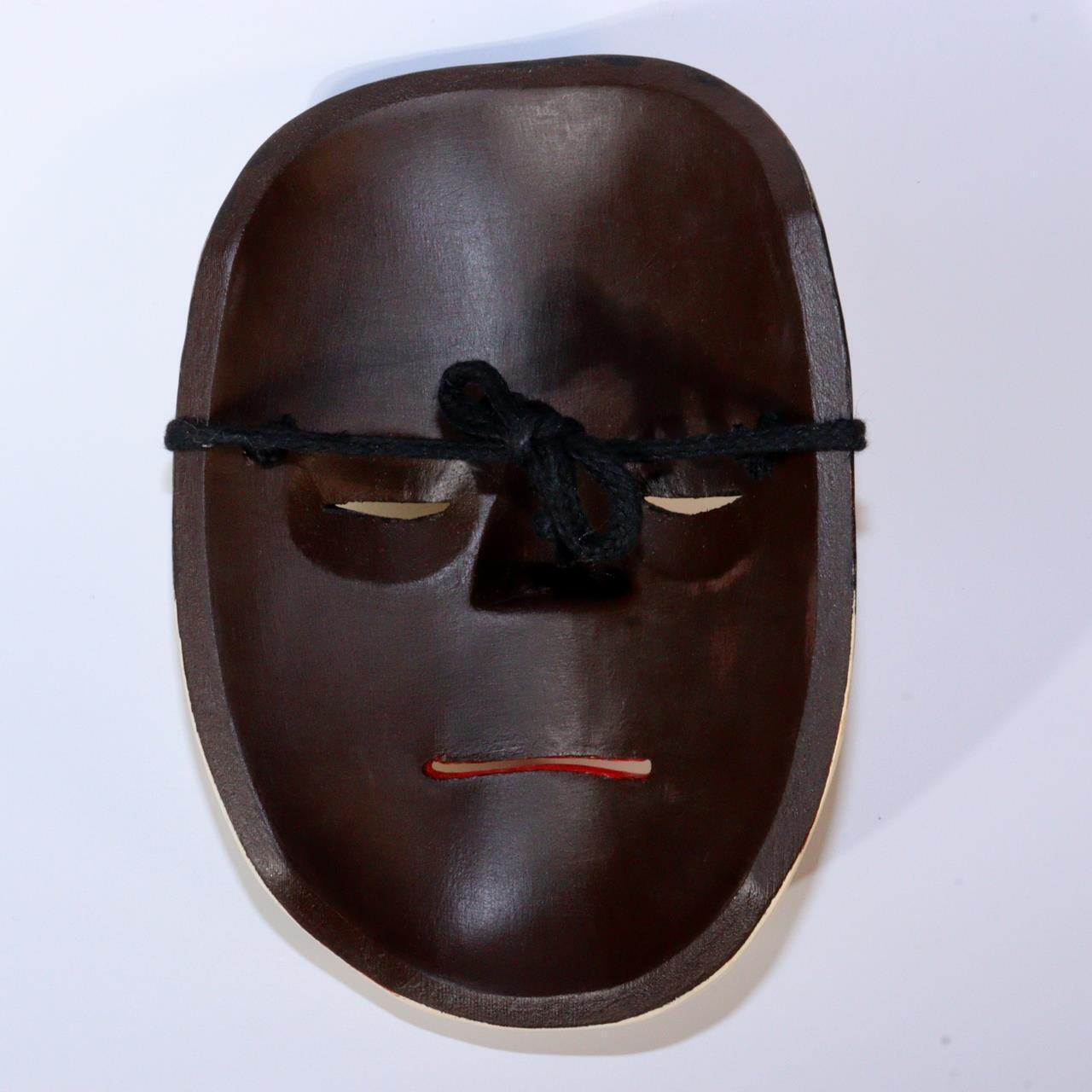 Japanese wooden Noh mask Yoroboshi Poignant Dignity Exiled Royalty Douji MSK4923